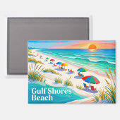 Gulf Shores Beach Alabama Magneet (Voorkant / Achterkant)