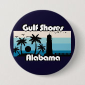 Gulf Shores Beach Alabama Ronde Button 7,6 Cm (Voorkant)