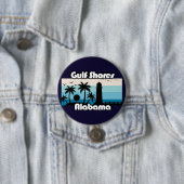 Gulf Shores Beach Alabama Ronde Button 7,6 Cm (In situ)
