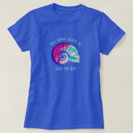 Gulf Shores Beach Alabama Seashell T-Shirt (Design voorkant)