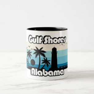 Gulf Shores Beach Alabama Tweekleurige Koffiemok