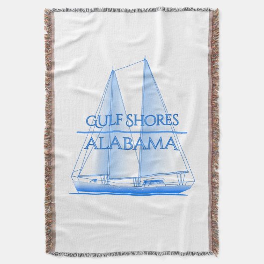 Gulf Shores Coastal Nautical Sailing Sailor Deken (Voorkant Verticaal)