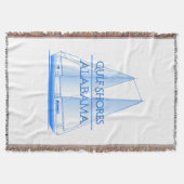 Gulf Shores Coastal Nautical Sailing Sailor Deken (Voorkant)