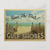 Gulf Shores sparen de Datum Beach Nautical Aankondigingskaart (Voorkant)