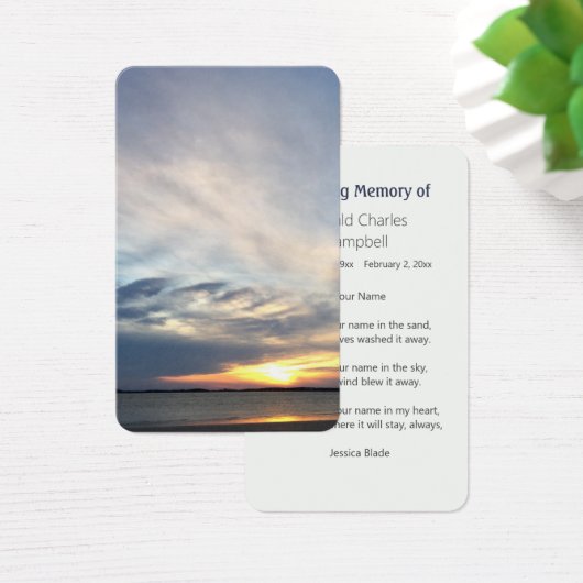 Gulf Shores Sunset Visitekaartje (Bureau)