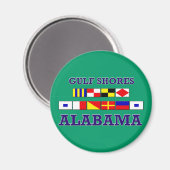 Gulf Shores Vlaggenmagneet Magneet (Voorkant / Achterkant)