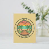Gulf State Park Alabama Circle Badge Briefkaart (Staand voorkant)