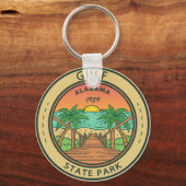 Gulf State Park Alabama Cirkel Badge Sleutelhanger (Voorkant)