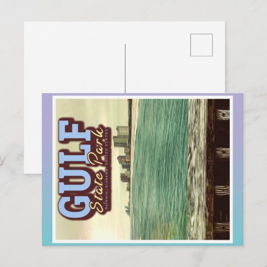 GULF STATE PARK - ALABAMA VERENIGDE STATEN BRIEFKAART (Voorkant / Achterkant)