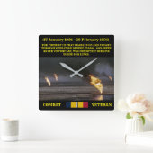 GULF WAR VET CLOCK VIERKANTE KLOK (Huis)