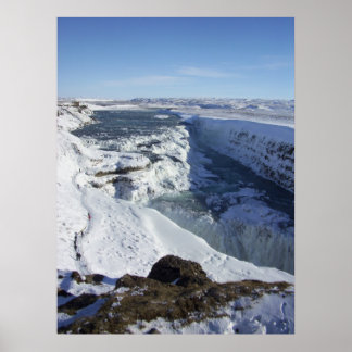 Gulfoss Herfst IJsland Poster