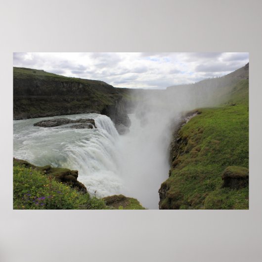 Gulfoss Waterfall Poster (Voorkant)