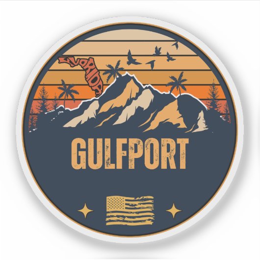 Gulfport, Florida Sticker (Voorkant)