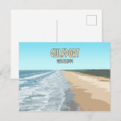 Gulfport Mississippi Beach Briefkaart (Voorkant / Achterkant)