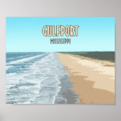 Gulfport Mississippi Beach Poster (Voorkant)