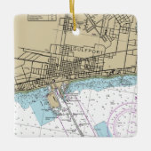 Gulfport Mississippi Chart Keramisch Ornament (Voorkant)