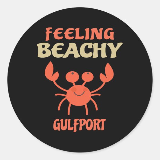 Gulfport Vakantie - Mississippi Gezinsreis Ronde Sticker (Voorkant)