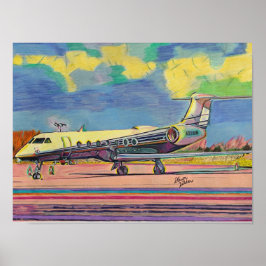 Gulfstream 550 afdrukken poster