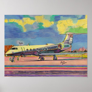 Gulfstream 550 afdrukken poster