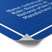 Gulfstream G500 - Vliegtuigblauwdruk plannen ABD Poster (Hoek)