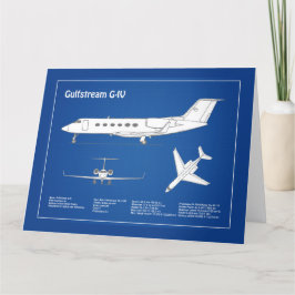 Gulfstream G-IV - Vliegtuigblauwdrukplannen ABD Bedankkaart