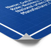 Gulfstream G-IV - Vliegtuigblauwdrukplannen ABD Poster (Hoek)