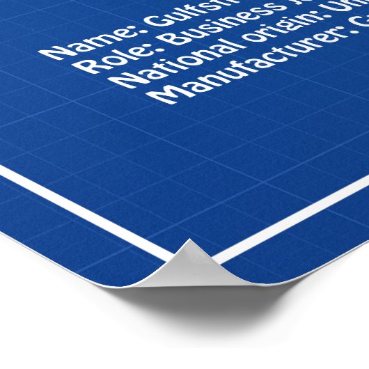 Gulfstream G-IV - Vliegtuigblauwdrukplannen ABD Poster (Hoek)