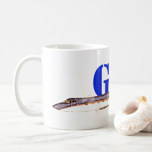 Gulfstream GIV Private Jet met gedurfde typografie Koffiemok