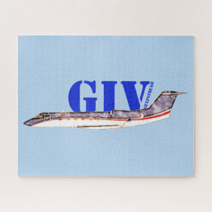 Gulfstream GIV Private Jet met gedurfde typografie Legpuzzel