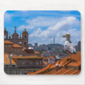 Gull Birds Eye Uitzicht Rooftops uit Portugal Muismat (Voorkant)