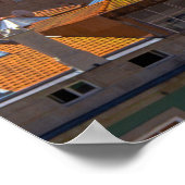 Gull Birds Eye Uitzicht Rooftops uit Portugal Poster (Hoek)