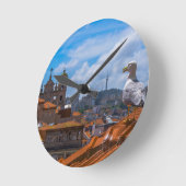 Gull Birds Eye Uitzicht Rooftops uit Portugal Ronde Klok (Hoek)