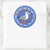 Gull Circle of Love Ronde Sticker (Tas)