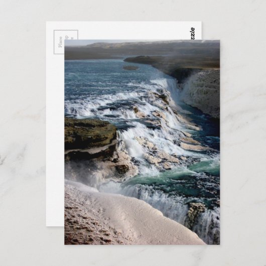 Gull Foss Waterfall IJsland Briefkaart (Voorkant / Achterkant)