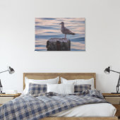 Gull in Dusk Canvas Afdruk (Insitu (Slaapkamer))