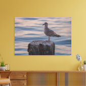 Gull in Dusk Canvas Afdruk (Insitu (Woonkamer))