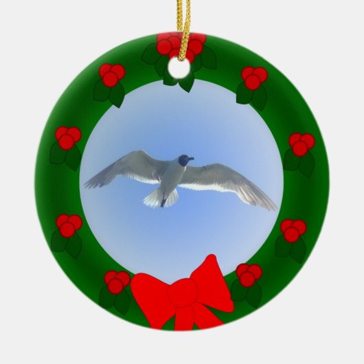 Gull in Flight 2 Ornament (Voorkant)