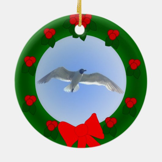 Gull in Flight 2 Ornament (Achterkant)