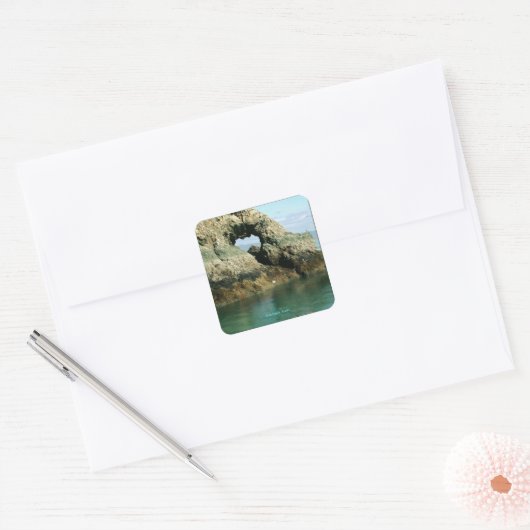 Gull Island Alaska Vierkante Sticker (Envelop)