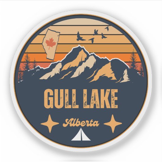 Gull Lake, Alberta Sticker (Voorkant)