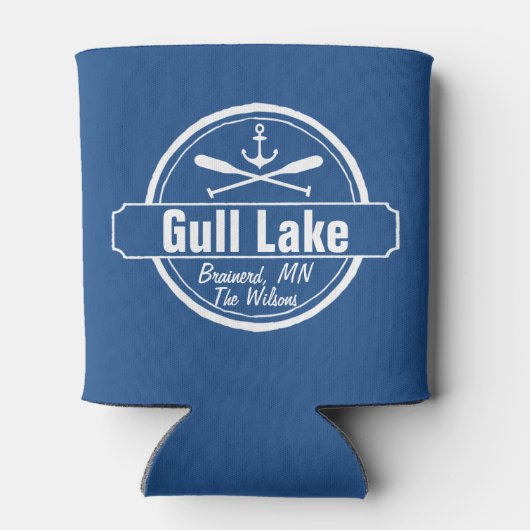 Gull Lake Minnesota-anker, peddels-stad en naam Blikjeskoeler (Achterkant)