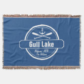 Gull Lake Minnesota-anker, peddels-stad en naam Deken (Voorkant)