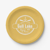 Gull Lake Minnesota-anker, peddels-stad en naam Papieren Bordje (Voorkant)