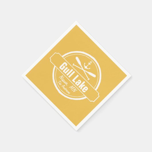 Gull Lake Minnesota-anker, peddels-stad en naam Servetten (Hoek)