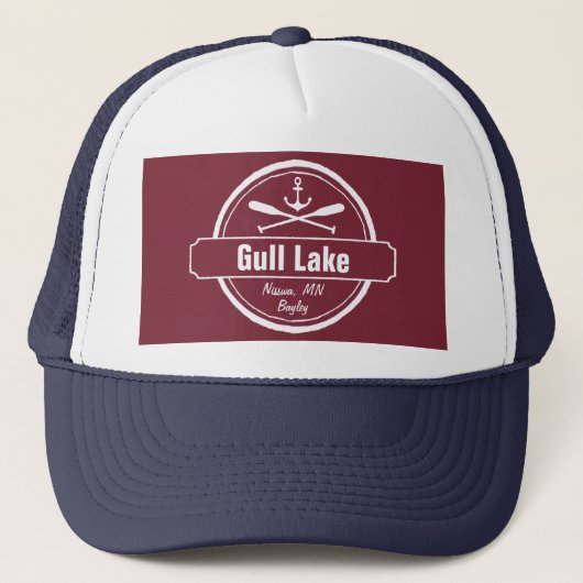 Gull Lake Minnesota-anker, peddels-stad en naam Trucker Pet (Voorkant)