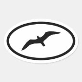 Gull ovaal Sticker (Voorkant)
