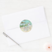 Gull Vogel Natuur Tekening Retouradres Ronde Sticker (Envelop)