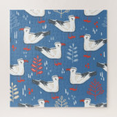 Gull Walking:  naadloos patroon. Legpuzzel (Verticaal)