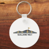 Gullane Golf Schotse Golfcadeau Tartan Sleutelhanger (Voorkant)