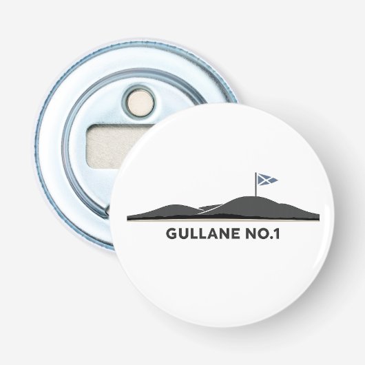 Gullane Schotland Golfbal  Button Flesopener (Voorkant)